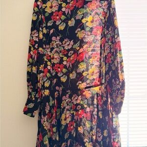 Ralph Lauren Multicolor Floral Long Sleeve Dress